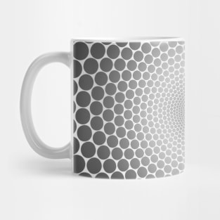 Optical Illusion Radial Gradient Slate on White NOIR 1 Mug